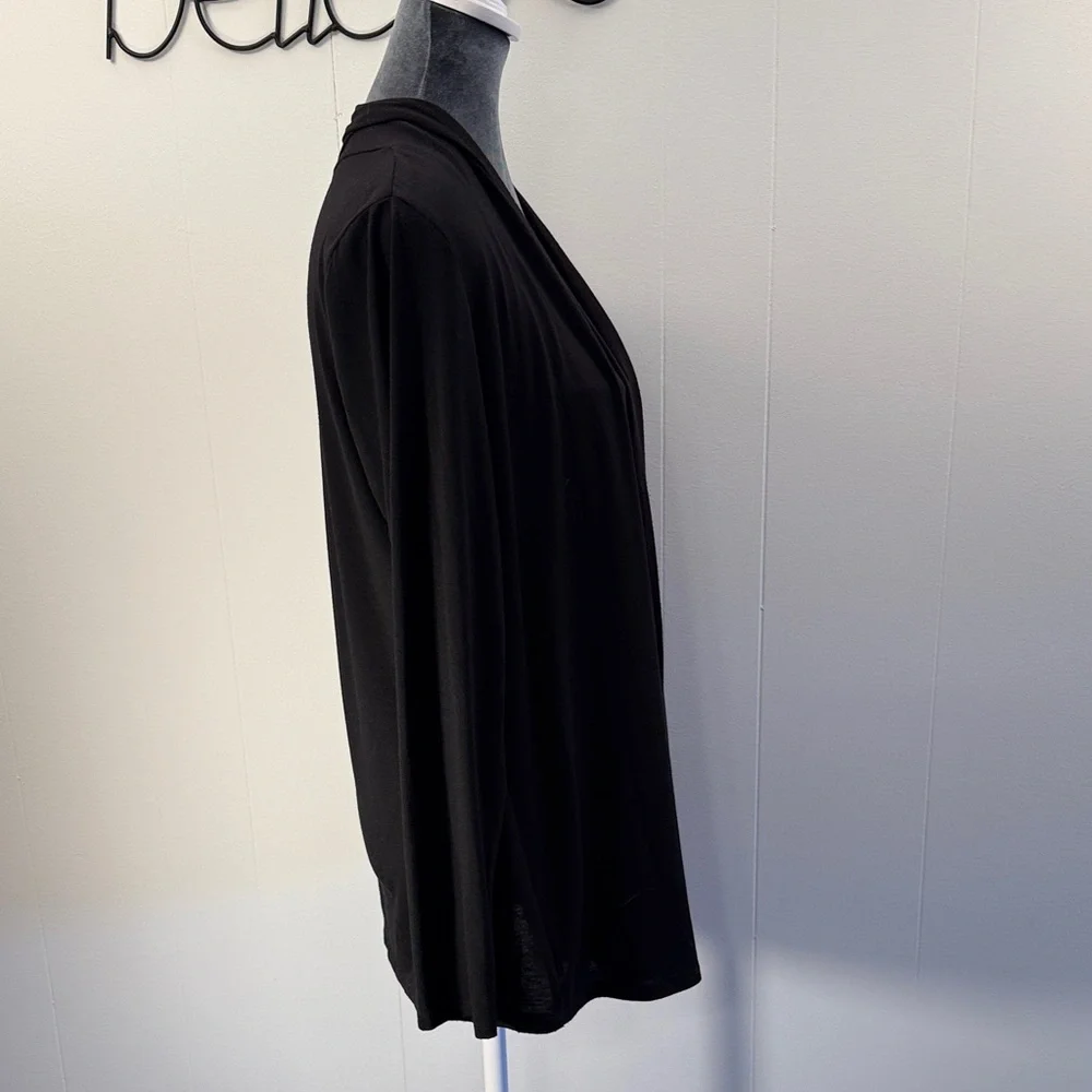AGB Black Open-Front Women's top Sz L